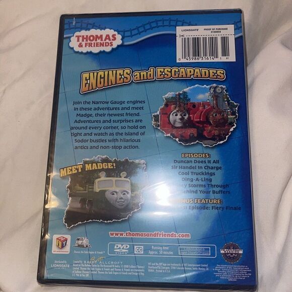 Thomas & Friends: Engines and Escapades (DVD) Sealed NEW train Duncan Sir Handel - Picture 2 of 2